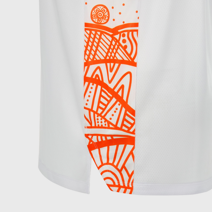 Macron Rugby World Cup 2027 Indigenous Basketball Singlet White/Orange