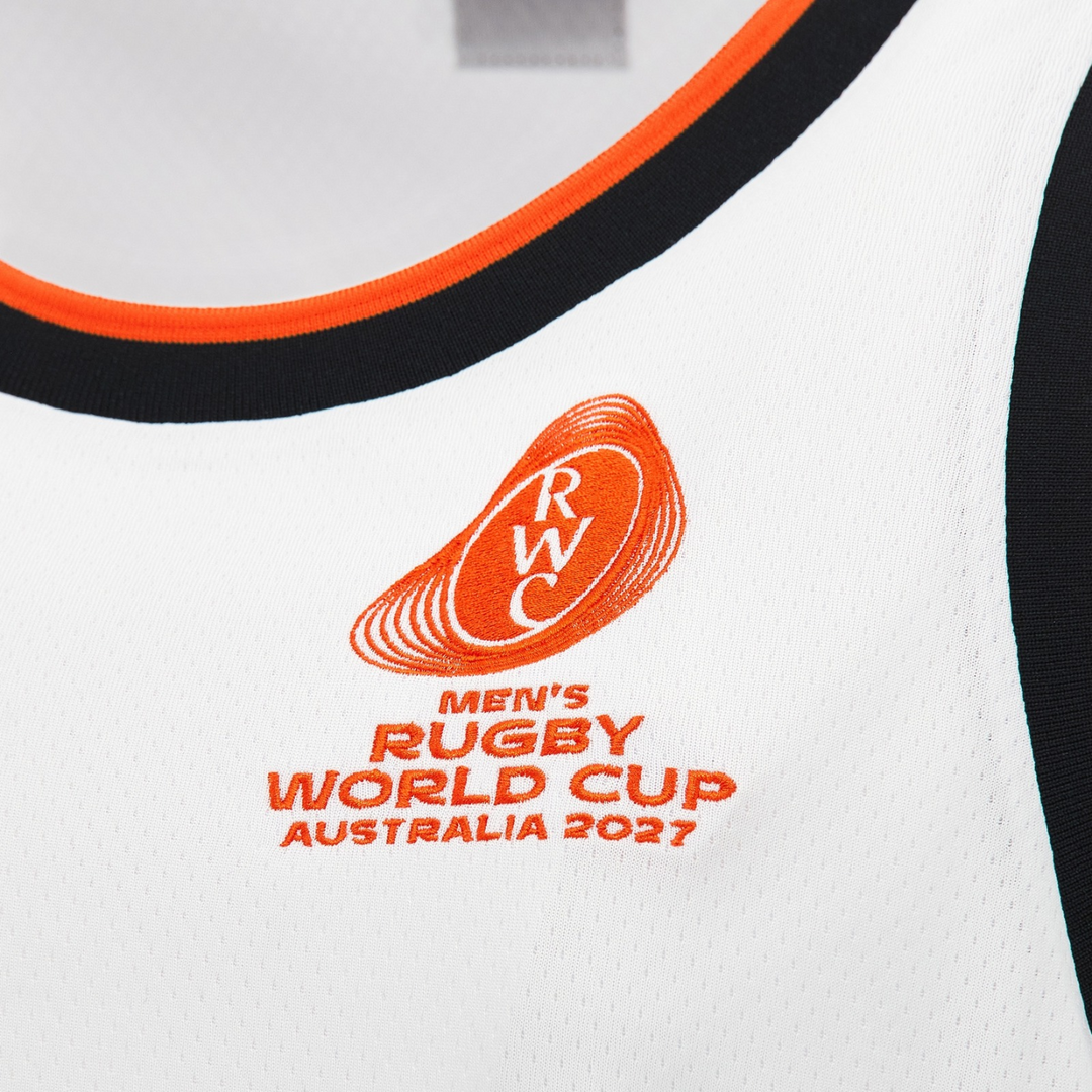 Macron Rugby World Cup 2027 Indigenous Basketball Singlet White/Orange