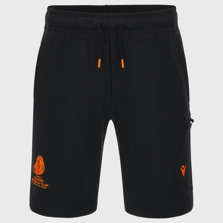 Macron Rugby World Cup 2027 Cotton Bermuda Shorts Black/Orange