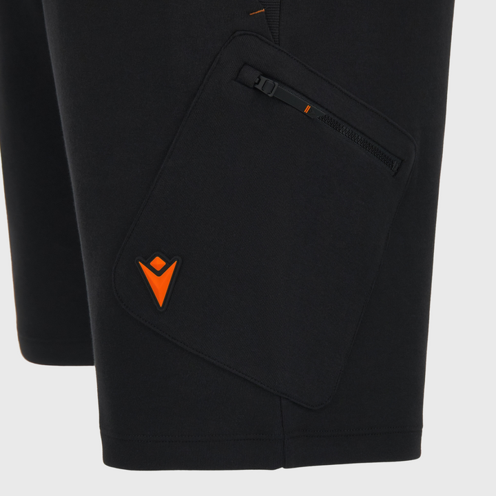 Macron Rugby World Cup 2027 Cotton Bermuda Shorts Black/Orange