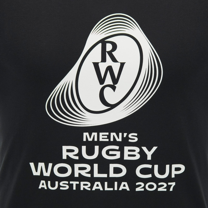Macron Rugby World Cup 2027 Kid's Cotton Tee Black/Turquoise