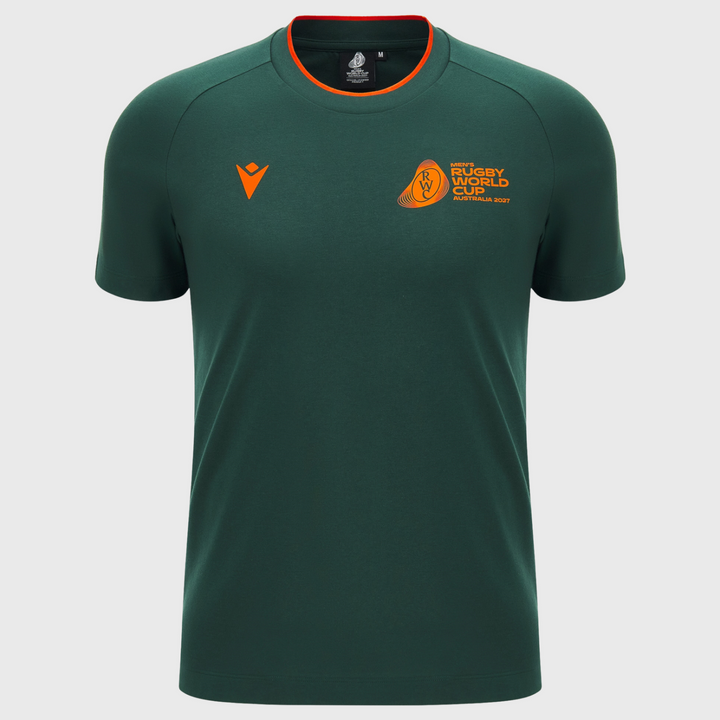 Macron Rugby World Cup 2027 Cotton Tee Dark Green