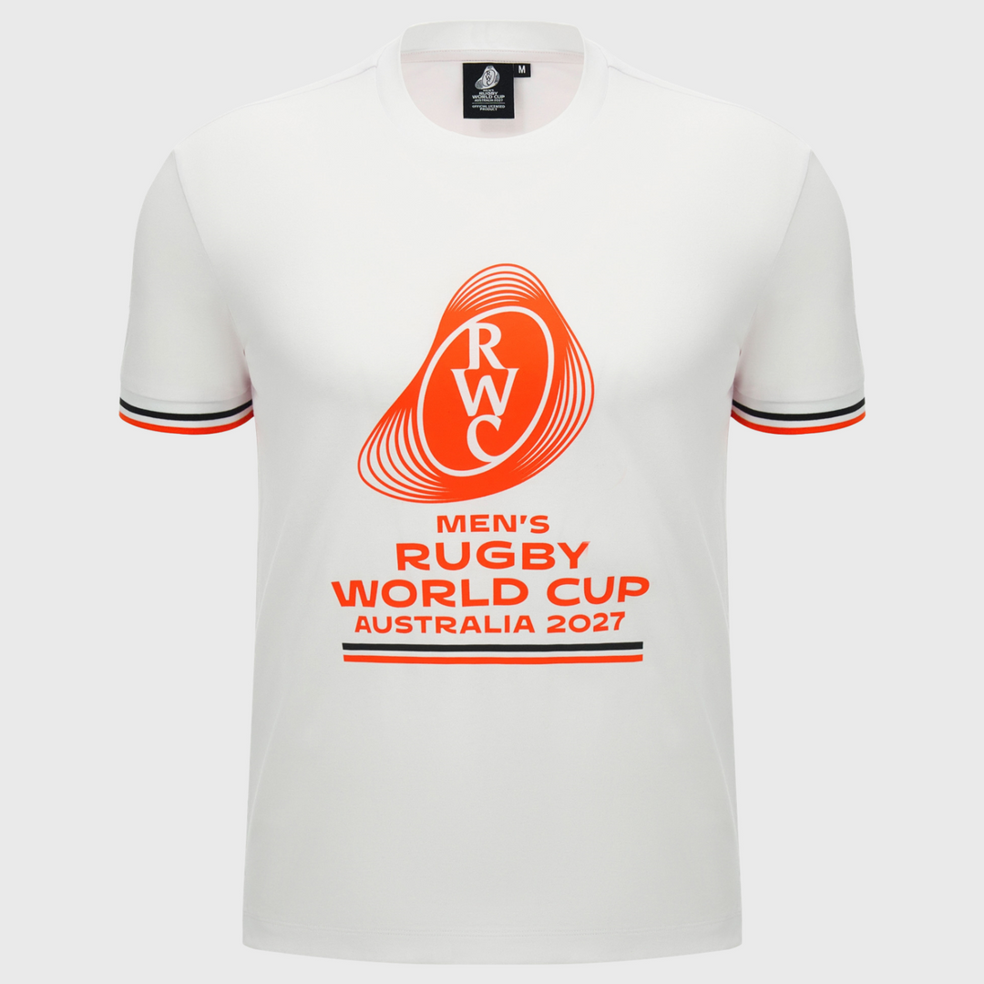Macron Rugby World Cup 2027 Cotton Tee White/Orange