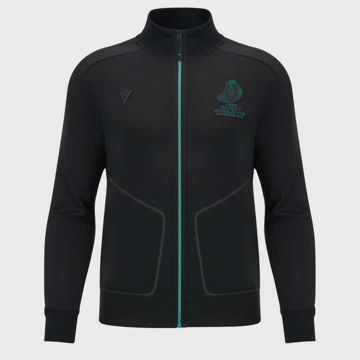 Macron Rugby World Cup 2027 Athleisure Tech Full Zip Black/Turquoise