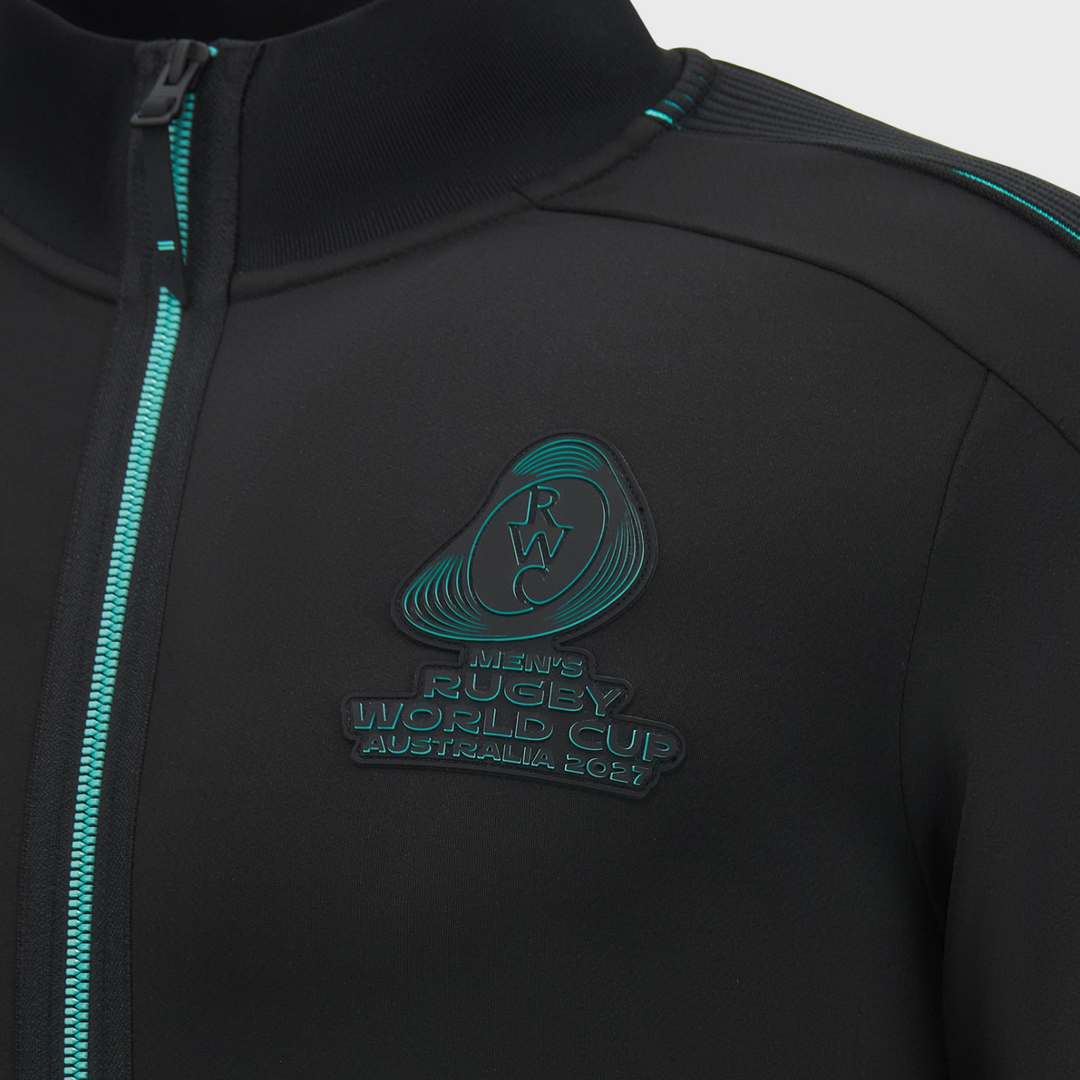 Macron Rugby World Cup 2027 Athleisure Tech Full Zip Black/Turquoise