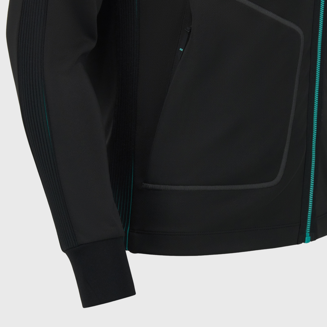Macron Rugby World Cup 2027 Athleisure Tech Full Zip Black/Turquoise