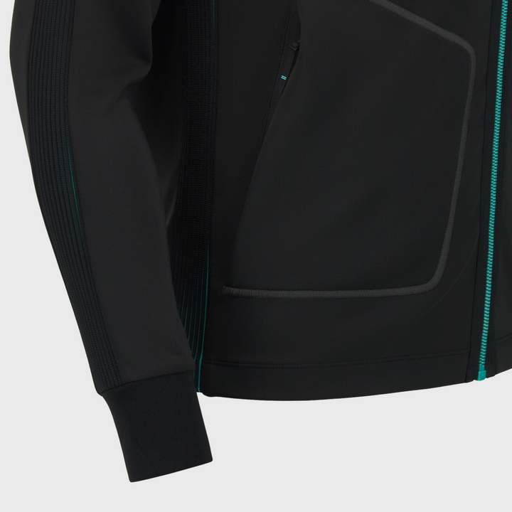 Macron Rugby World Cup 2027 Athleisure Tech Full Zip Black/Turquoise