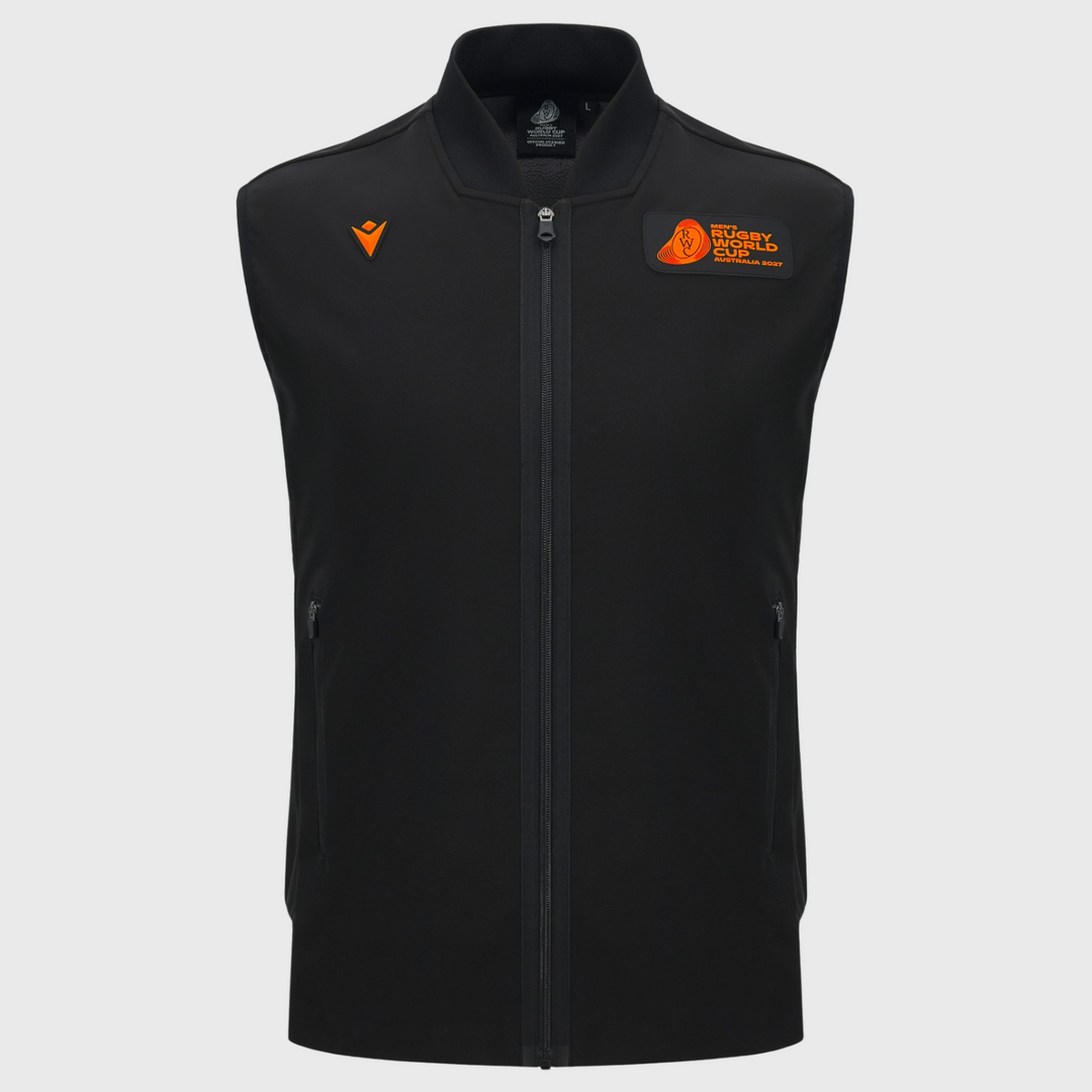 Macron Rugby World Cup 2027 Softshell Gilet Black/Orange