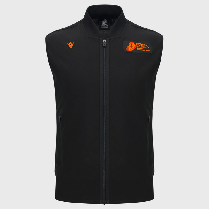 Macron Rugby World Cup 2027 Softshell Gilet Black/Orange