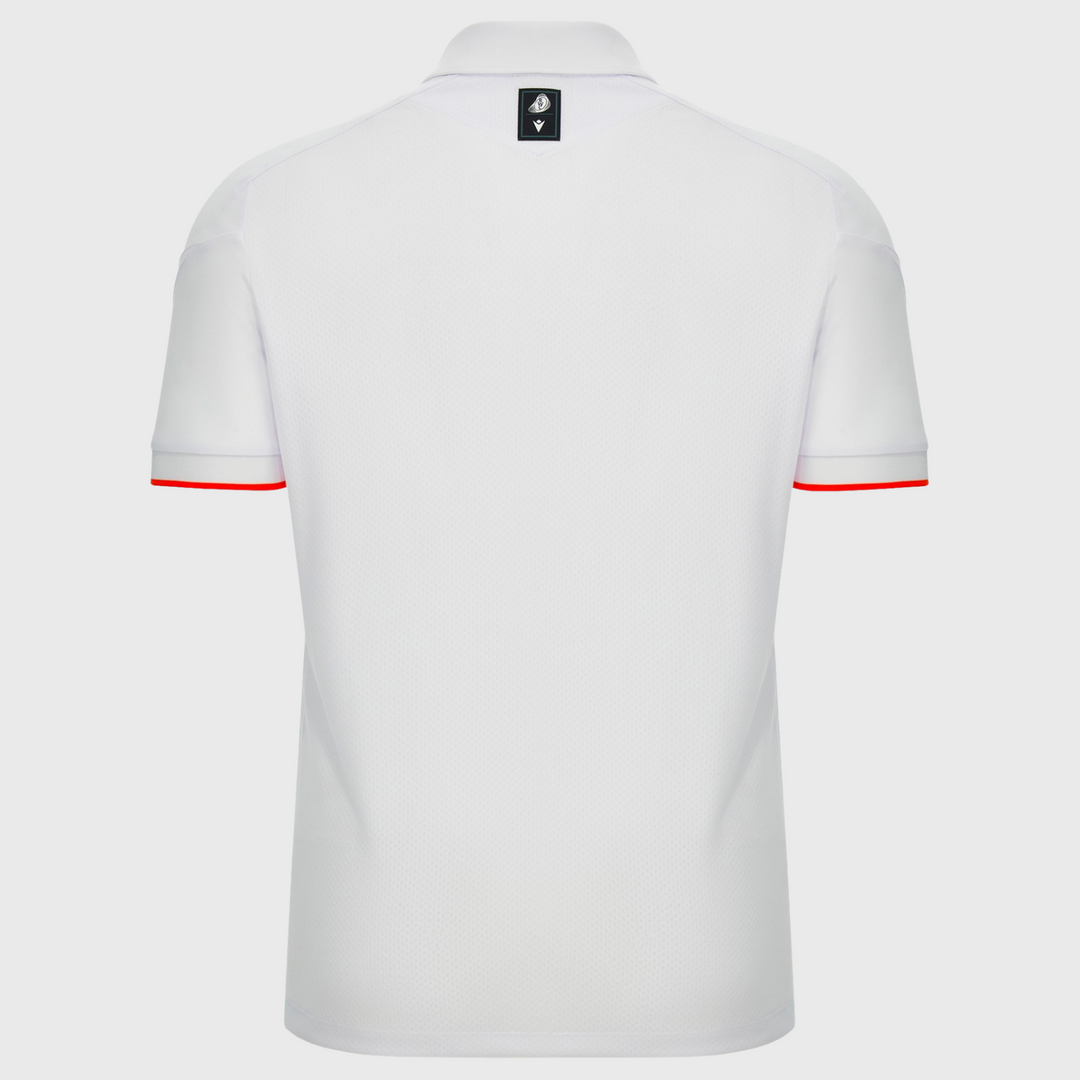 Macron Rugby World Cup 2027 Poly Polo Shirt White/Orange
