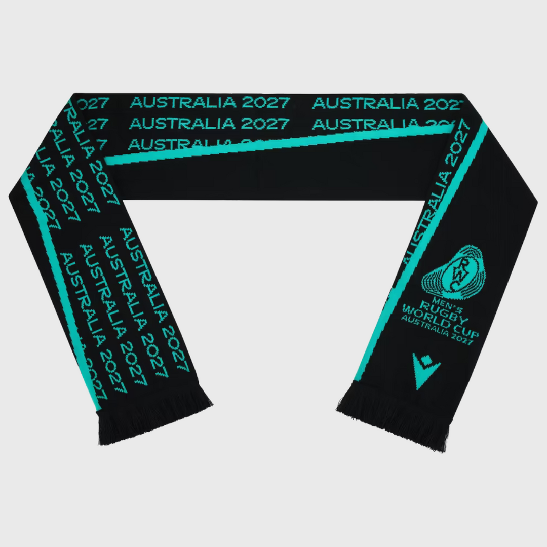 Macron Rugby World Cup 2027 Scarf Black/Turquoise