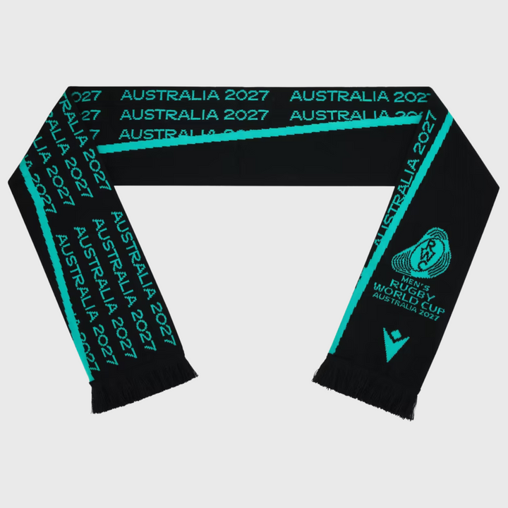 Macron Rugby World Cup 2027 Scarf Black/Turquoise