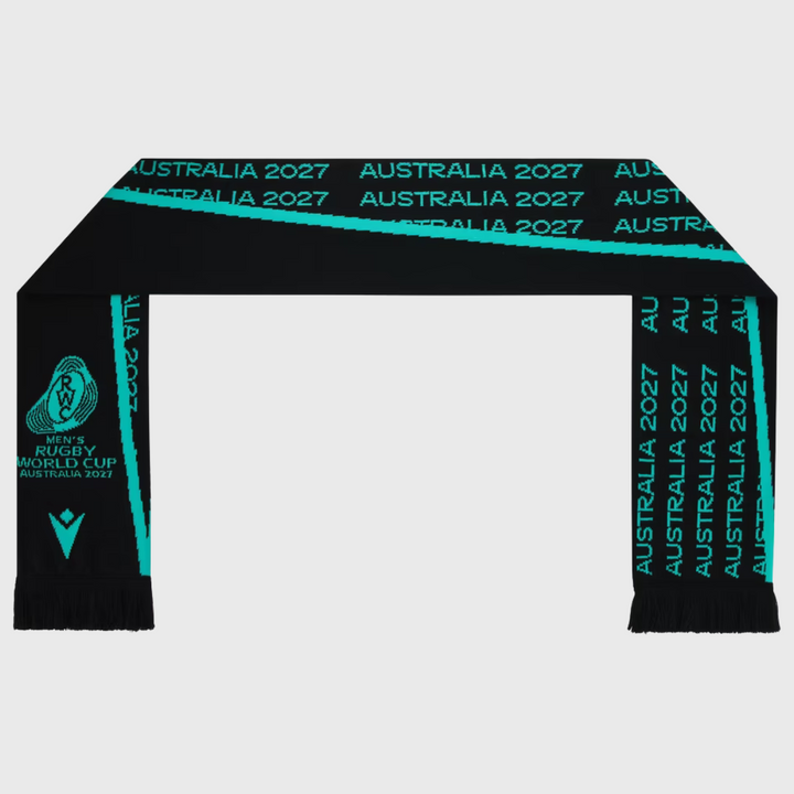 Macron Rugby World Cup 2027 Scarf Black/Turquoise