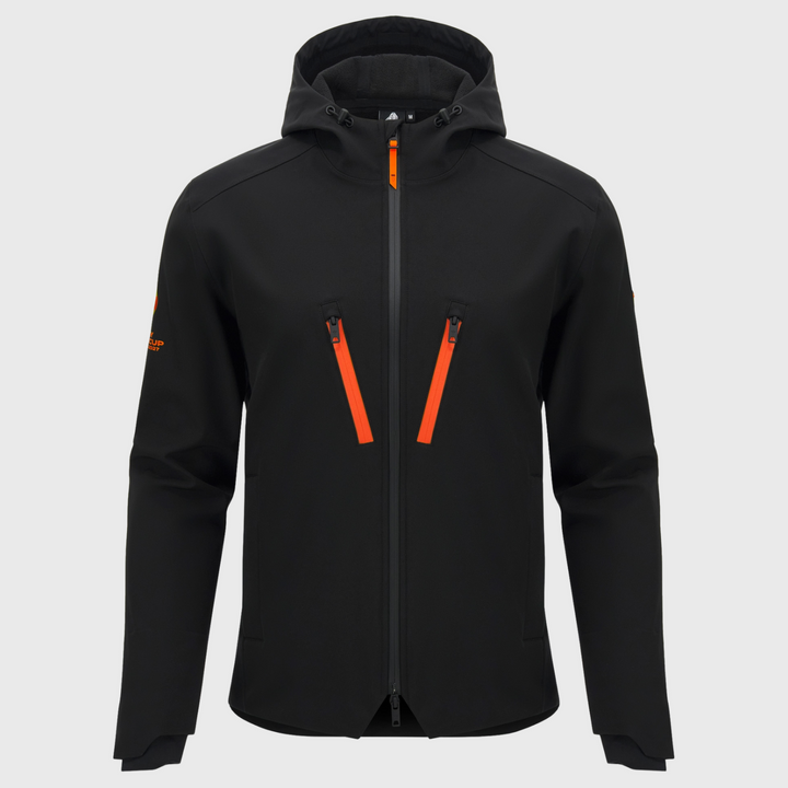 Macron Rugby World Cup 2027 Athleisure Waterproof Jacket Black/Orange