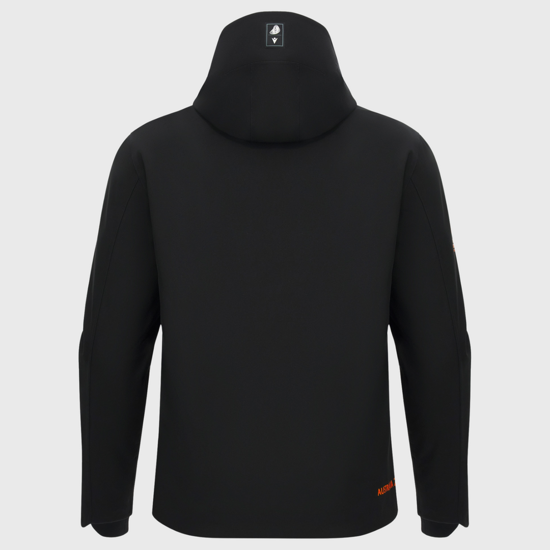Macron Rugby World Cup 2027 Athleisure Waterproof Jacket Black/Orange