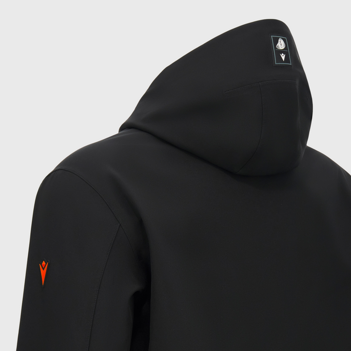 Macron Rugby World Cup 2027 Athleisure Waterproof Jacket Black/Orange