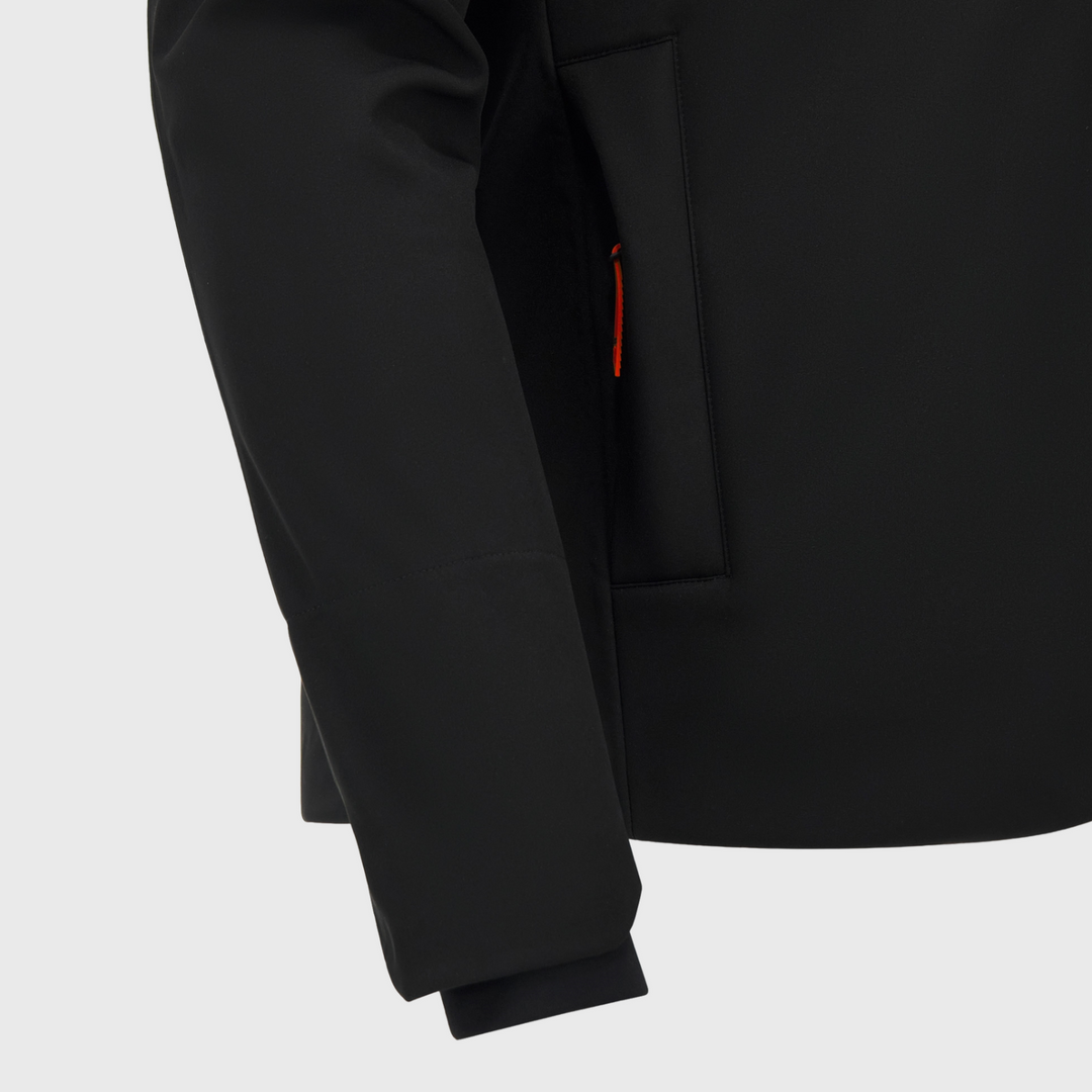 Macron Rugby World Cup 2027 Athleisure Waterproof Jacket Black/Orange