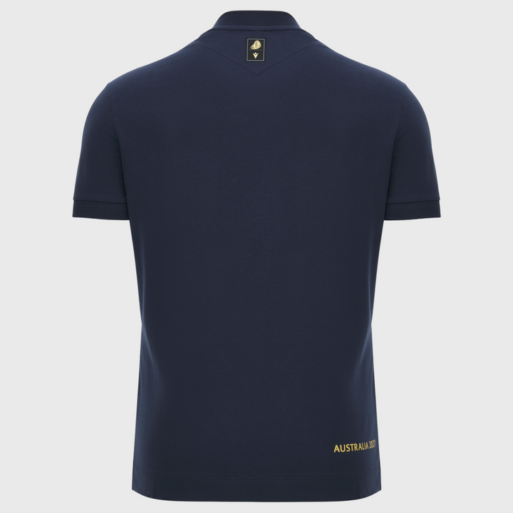 Macron Rugby World Cup 2027 Kid's Webb Ellis Cotton Tee Navy/Gold
