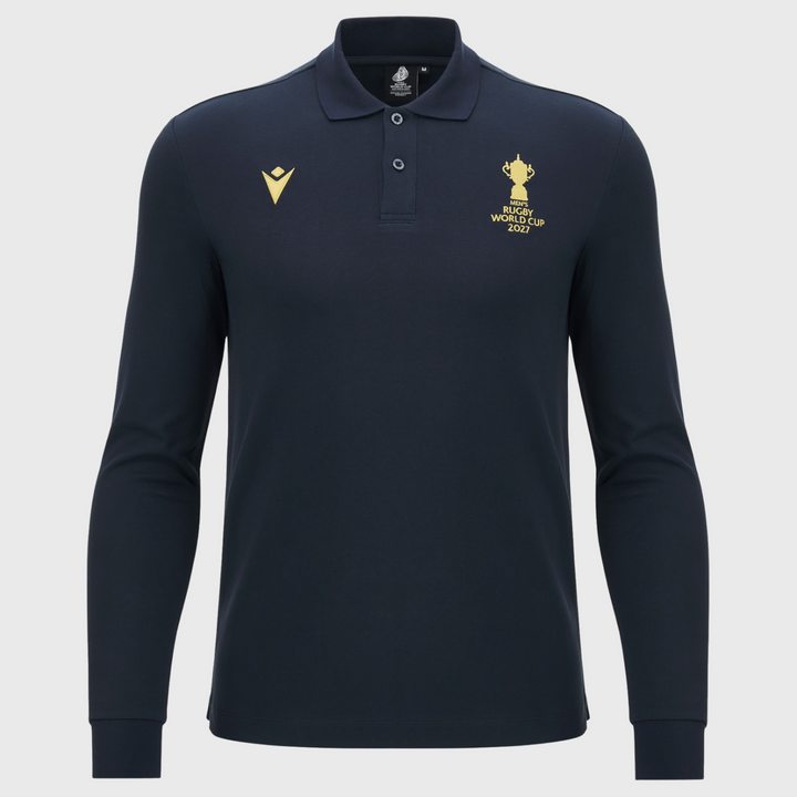 Macron Rugby World Cup 2027 Webb Ellis Long Sleeve Rugby Jersey Navy/Gold