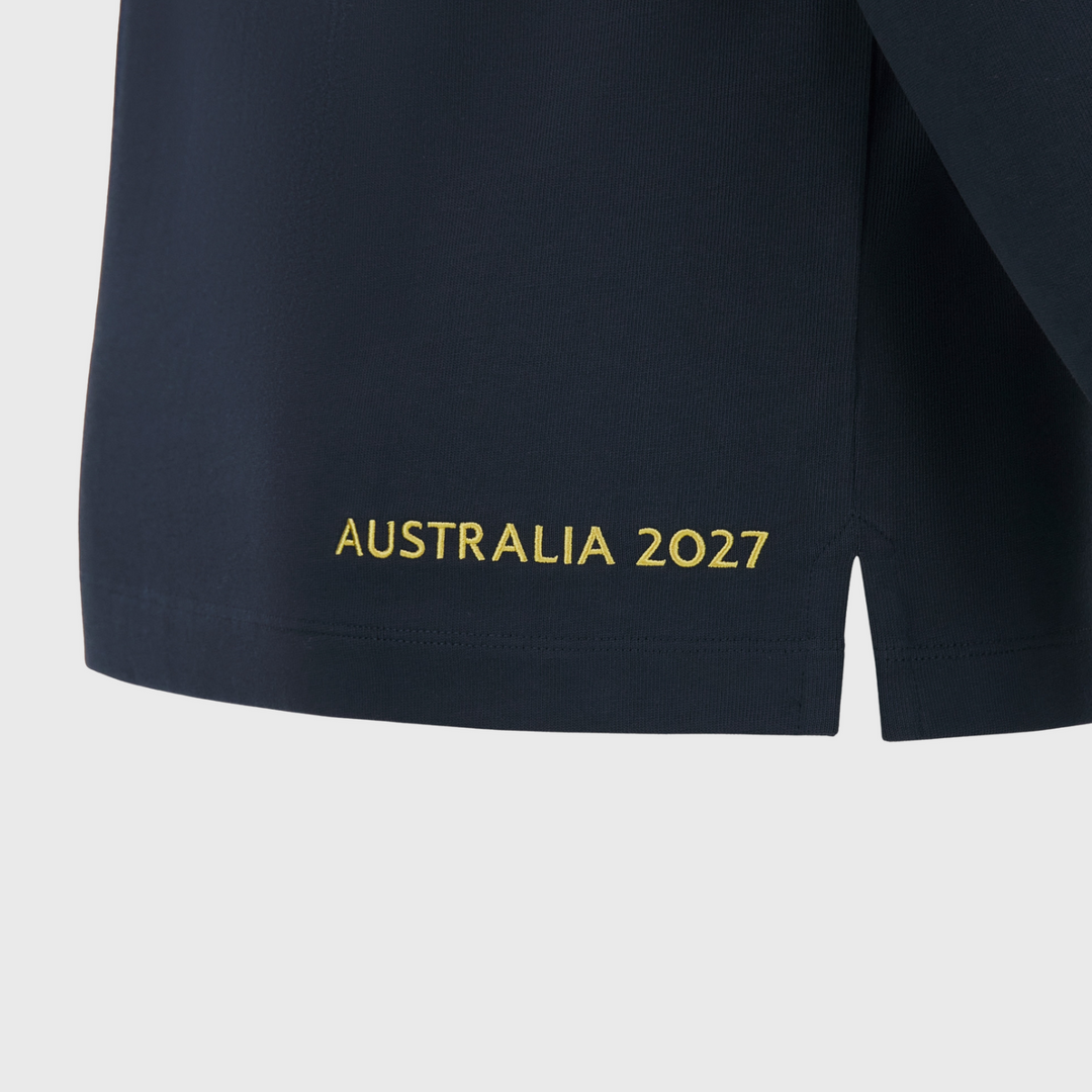 Macron Rugby World Cup 2027 Webb Ellis Long Sleeve Rugby Jersey Navy/Gold