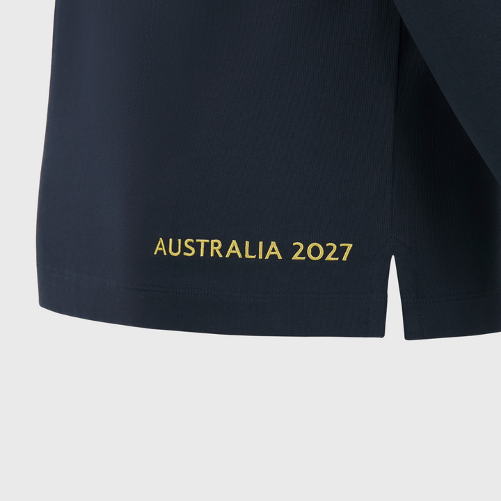 Macron Rugby World Cup 2027 Webb Ellis Long Sleeve Rugby Jersey Navy/Gold
