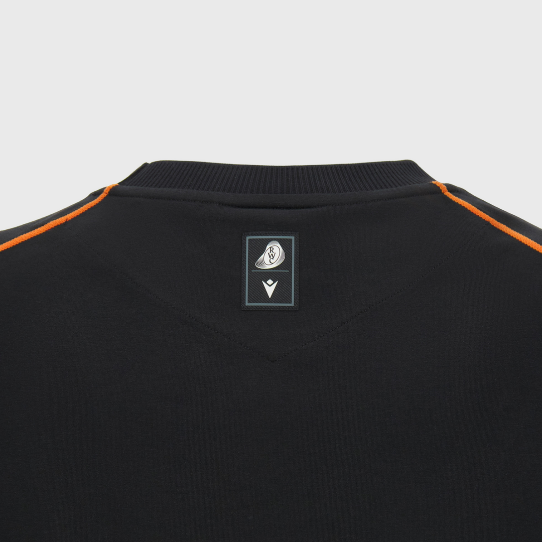 Macron Rugby World Cup 2027 Women's Cotton Tee Black/Orange
