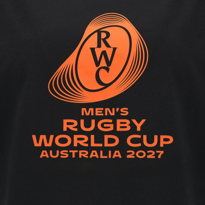 Macron Rugby World Cup 2027 Women's Cotton Tee Black/Orange