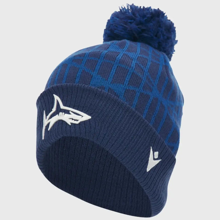 Macron Sale Sharks Bobble Beanie Hat 2026/27