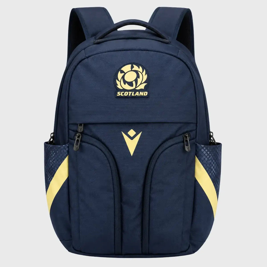 Macron Scotland Rugby Argo Backpack Navy/Sand 2026/27 – Rugbystuff.com