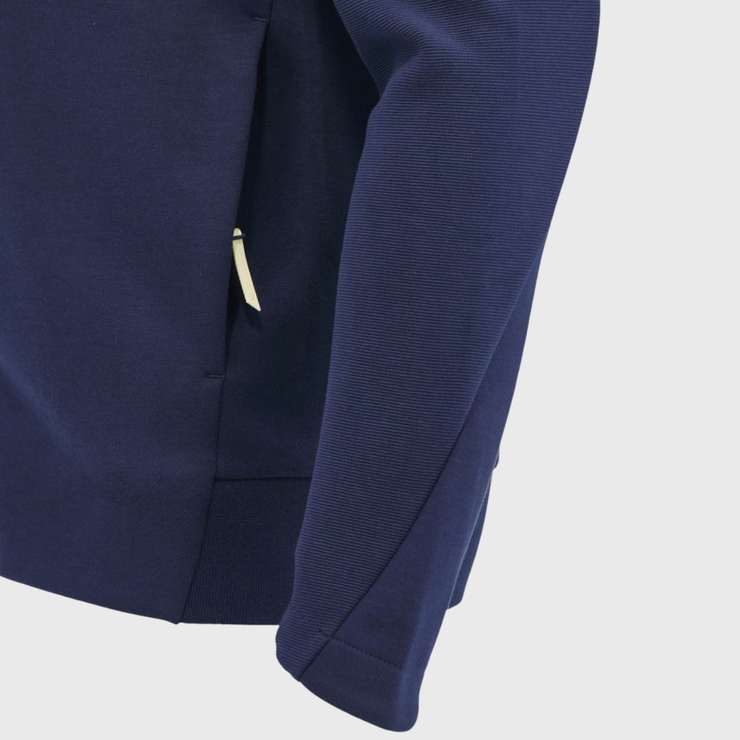 Macron Scotland Rugby Athleisure Full Zip Travel Hoody Navy/Sand 2026/27