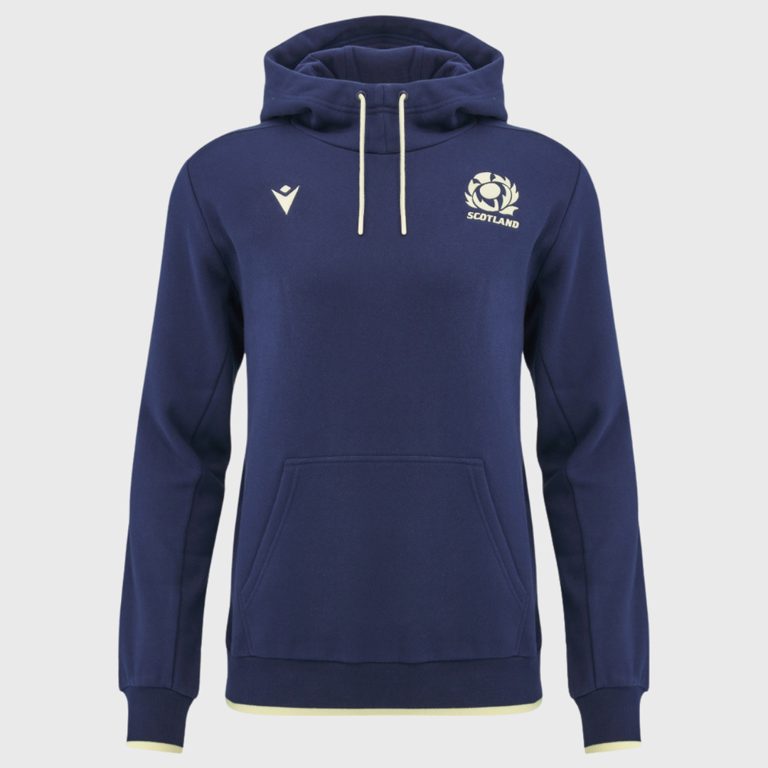 Macron Scotland Rugby Travel Cotton Hoody Navy/Sand 2026/27