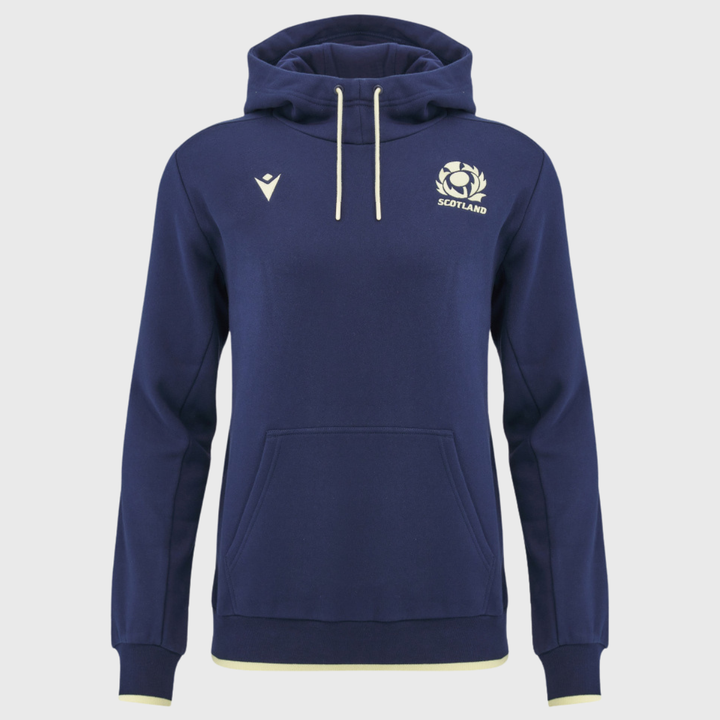Macron Scotland Rugby Travel Cotton Hoody Navy/Sand 2026/27
