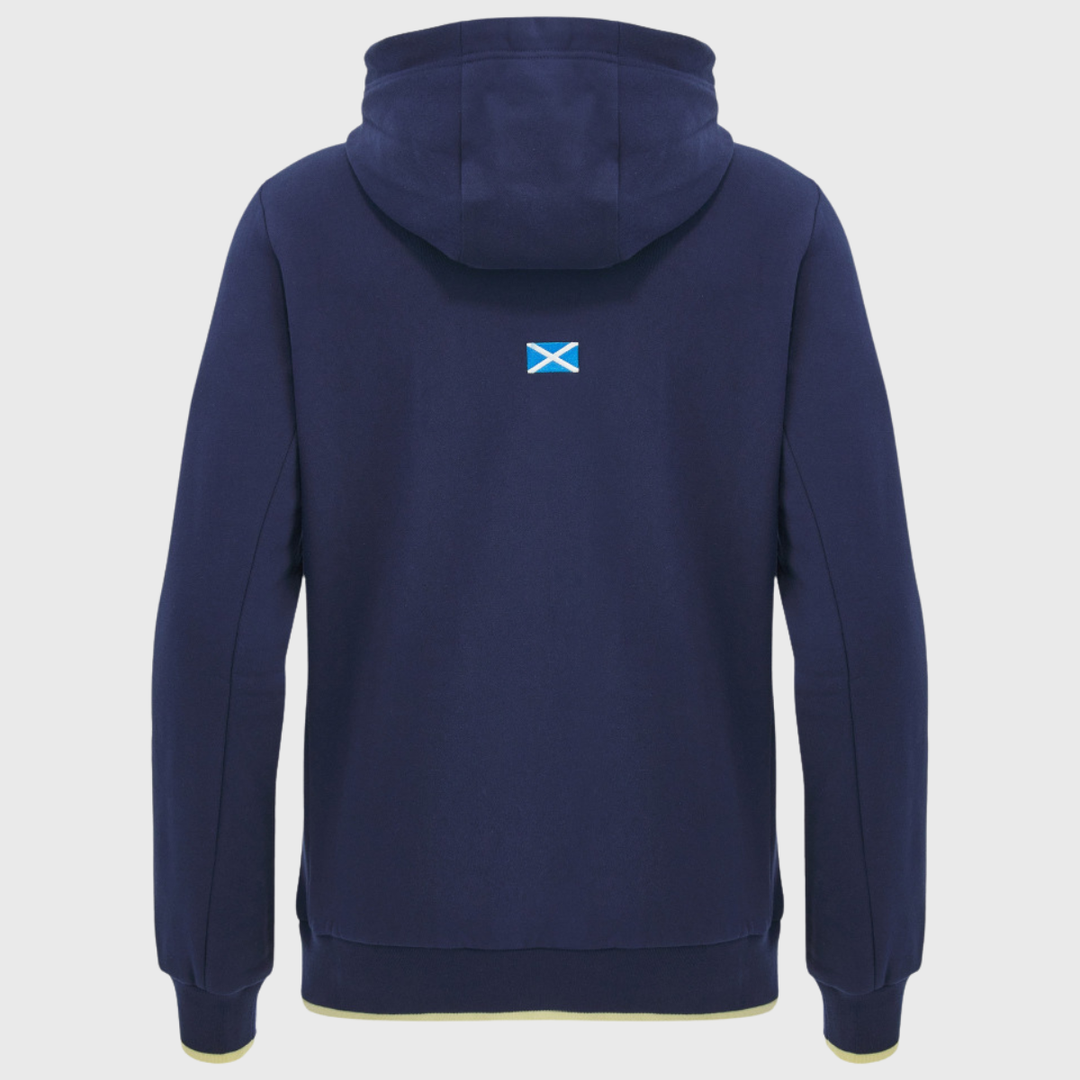 Macron Scotland Rugby Kid's Travel Cotton Hoody Navy/Sand 2026/27
