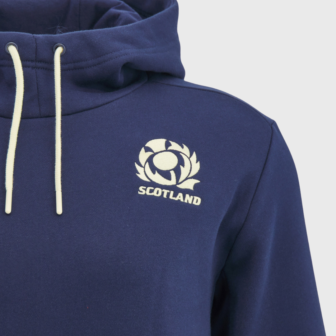 Macron Scotland Rugby Travel Cotton Hoody Navy/Sand 2026/27