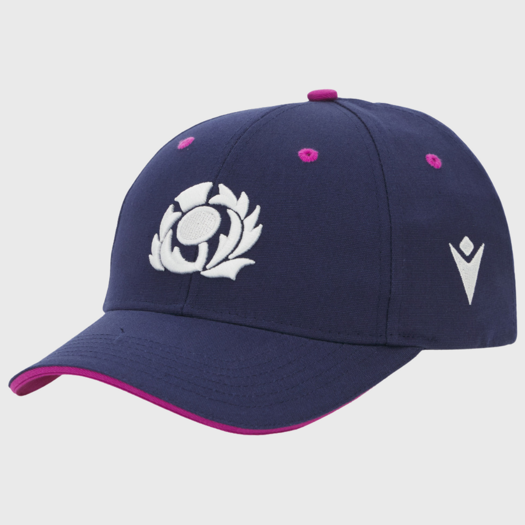 Macron Scotland Rugby Baseball Cap Navy/Purple 2025/26 - Rugbystuff.com