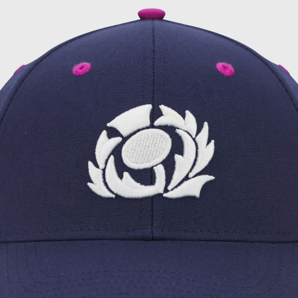 Macron Scotland Rugby Baseball Cap Navy/Purple 2025/26 - Rugbystuff.com