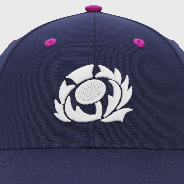 Macron Scotland Rugby Baseball Cap Navy/Purple 2025/26 - Rugbystuff.com