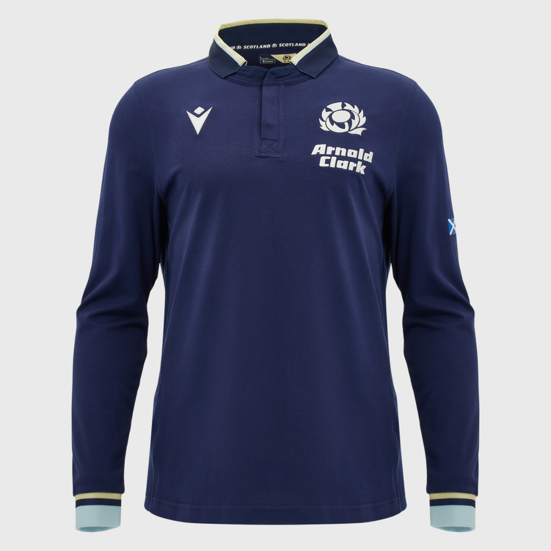 Macron Scotland Men's Home Long Sleeve Rugby Shirt 2026/27