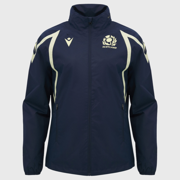 Macron Scotland Rugby Waterproof Jacket Navy/Sand 2026/27