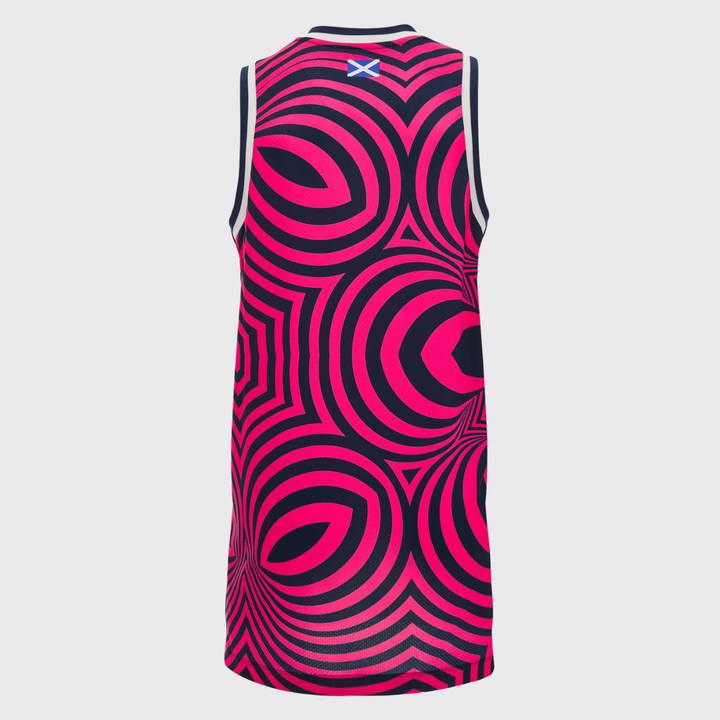 Macron Scotland Rugby Basketball Singlet Navy/Neon Pink 2026/27