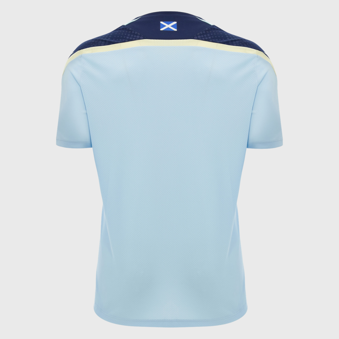 Macron Scotland Rugby Poly Tee Light Blue/Sand 2026/27