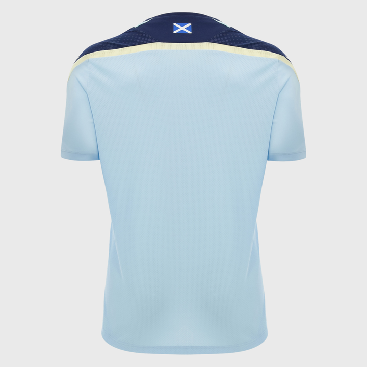 Macron Scotland Rugby Poly Tee Light Blue/Sand 2026/27