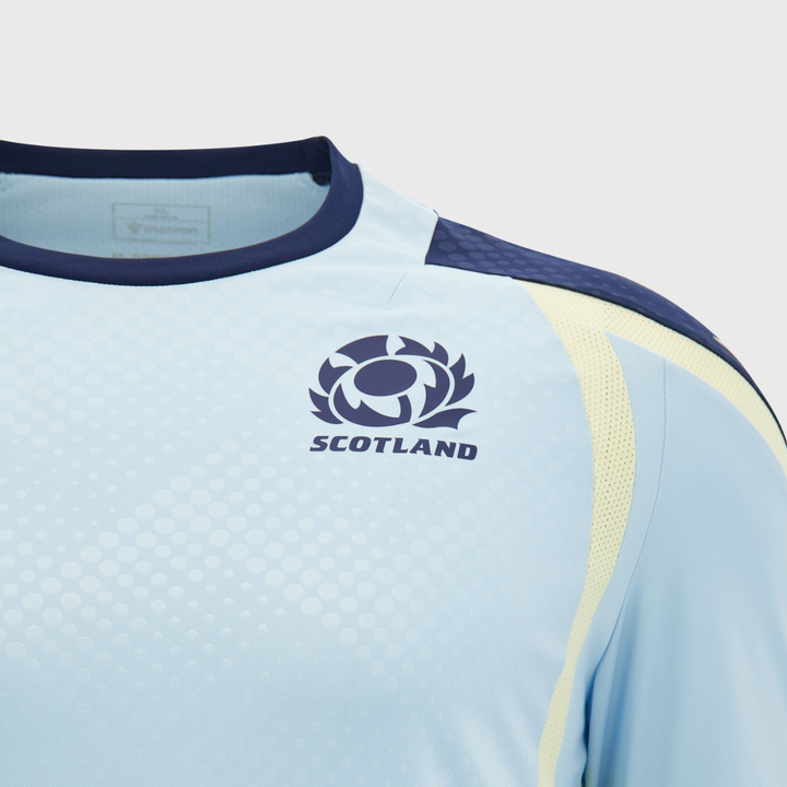 Macron Scotland Rugby Poly Tee Light Blue/Sand 2026/27