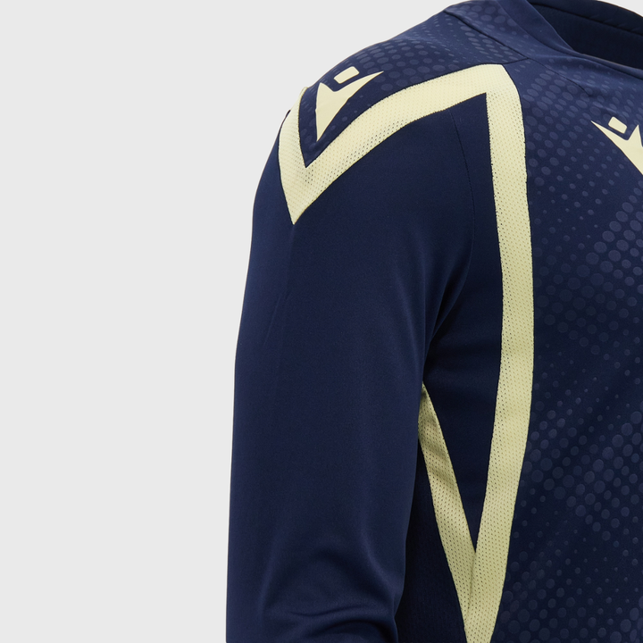 Macron Scotland Rugby Long Sleeve Poly Tee Navy/Sand 2026/27