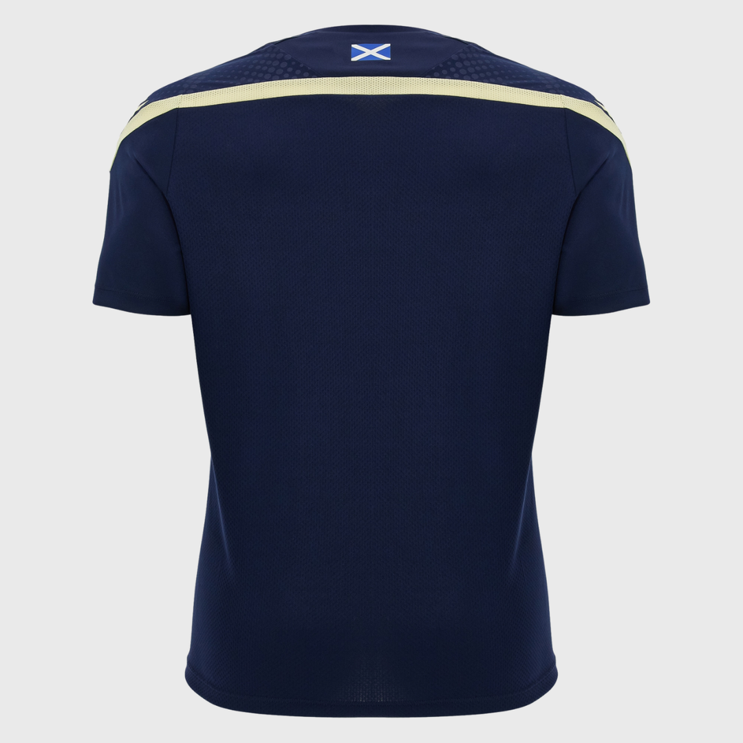 Macron Scotland Rugby Poly Tee Navy/Sand 2026/27