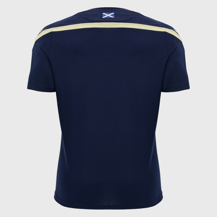 Macron Scotland Rugby Poly Tee Navy/Sand 2026/27