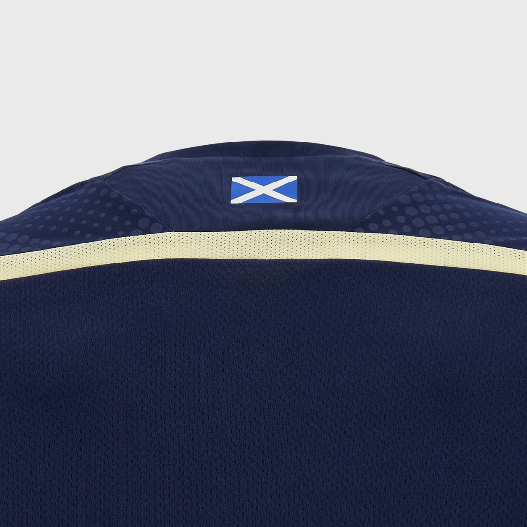 Macron Scotland Rugby Poly Tee Navy/Sand 2026/27