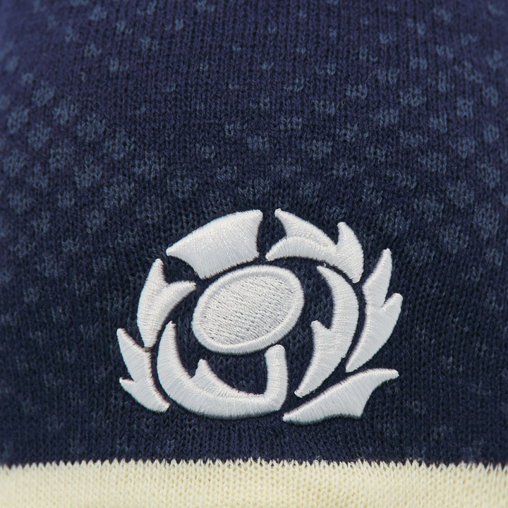 Macron Scotland Rugby Beanie Hat Navy/Sand 2026/27