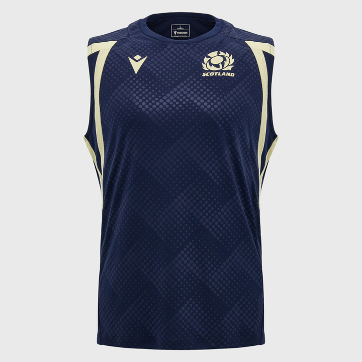 Macron Scotland Rugby Sleeveless Tee Navy/Sand 2026/27