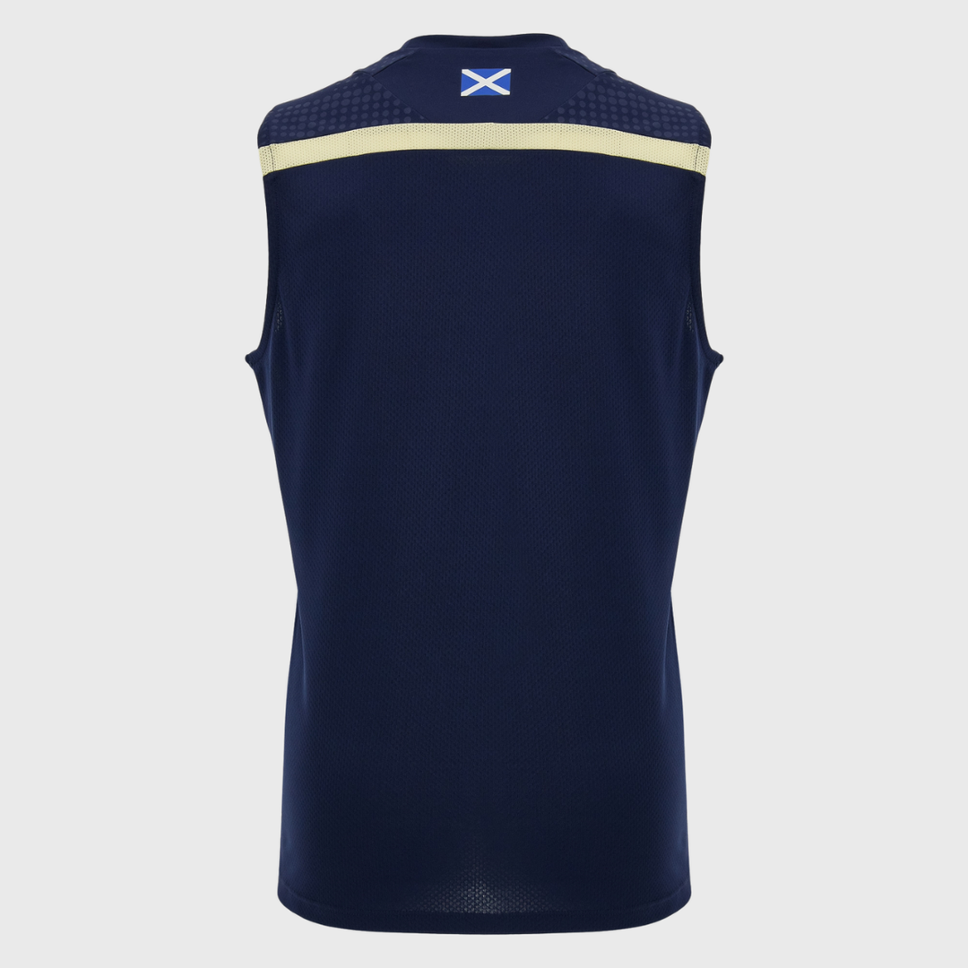 Macron Scotland Rugby Sleeveless Tee Navy/Sand 2026/27